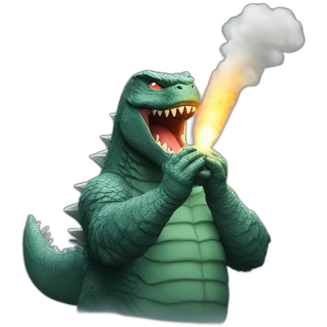 godzilla blowing a kiss emoji