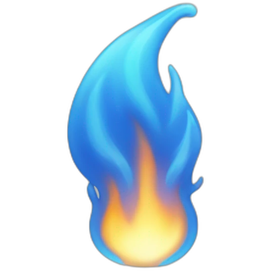little blue flame without human traits emoji