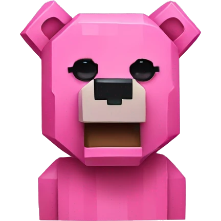 Minecraft pink bear  emoji