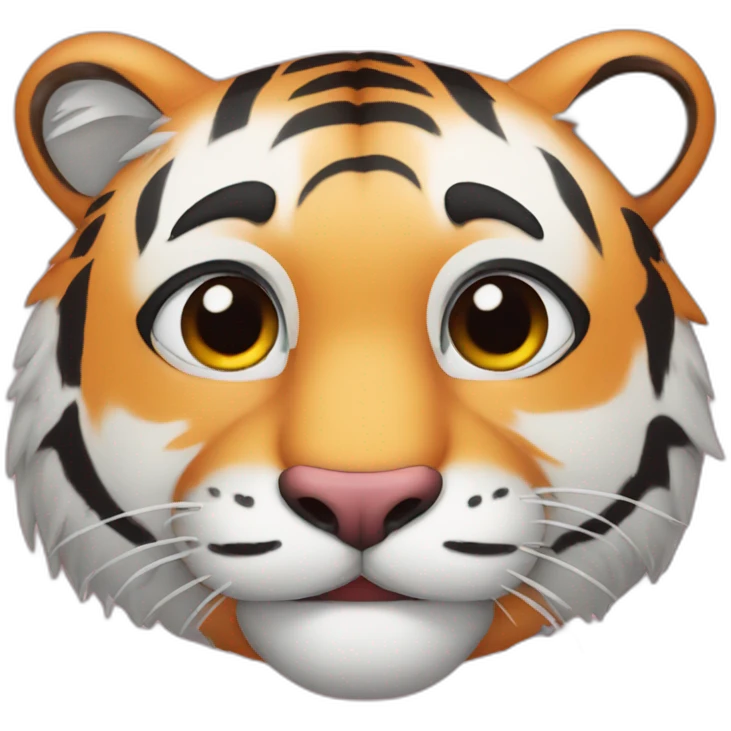 Tiger face with hearts in eyes emoji