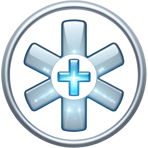 glitter white symbol of hospital emoji