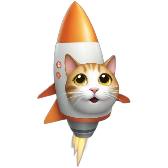 cat rocket  emoji
