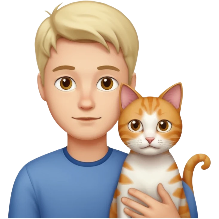 man with cat emoji