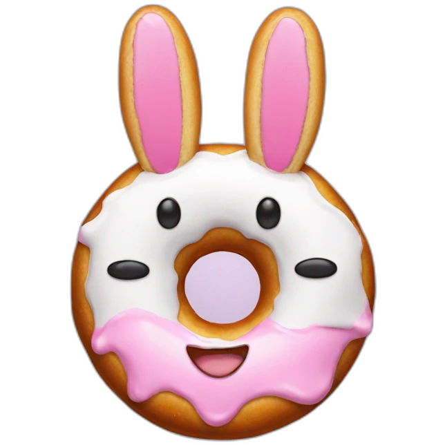 Donut with rabbit ears emoji