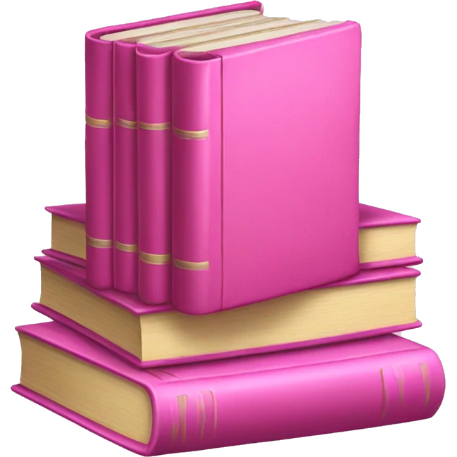 Pink books emoji