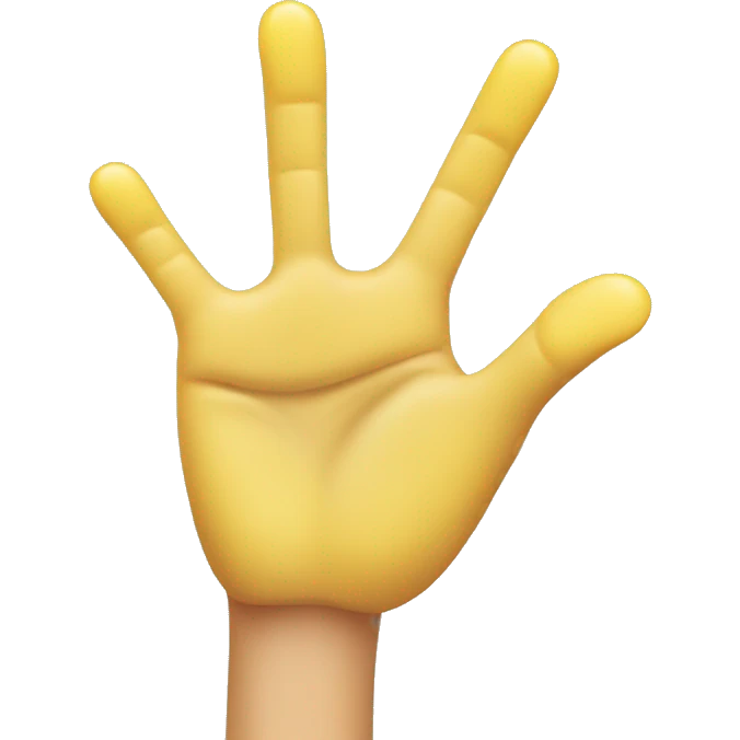 yellow hand with ring finger and pinky pointing up emoji