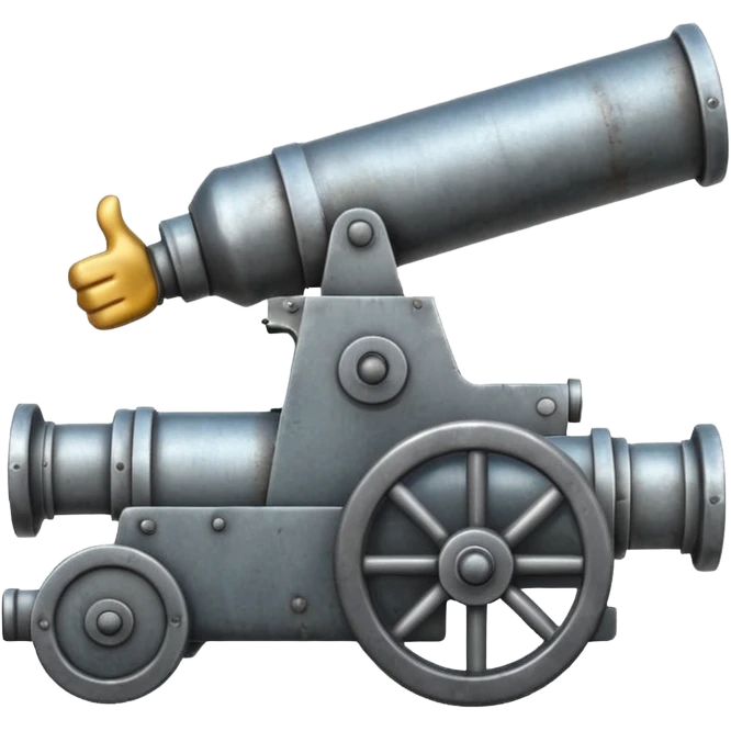 Thumbs up on a cannon breach. emoji