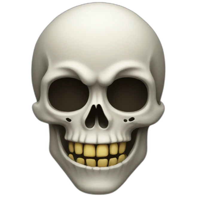 Scary skull emoji