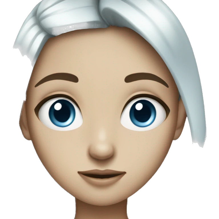 skinny girl with blue eyes  emoji