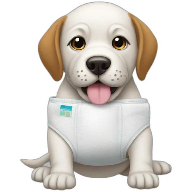 Diaper dog emoji