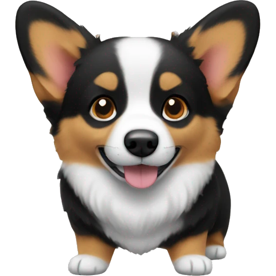 Corgi with black fur emoji