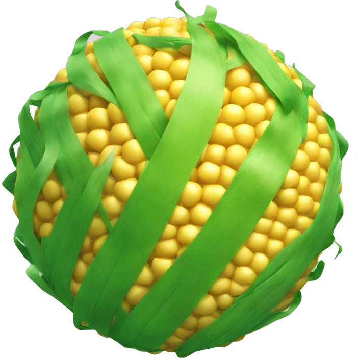 Sphere shape ball made of corn emoji
