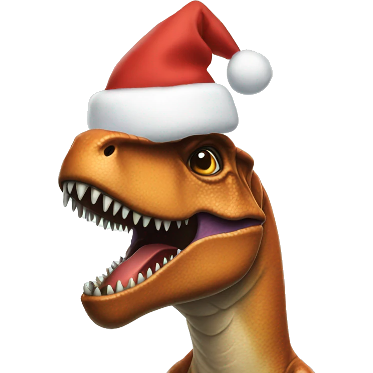 christmas t-rex emoji