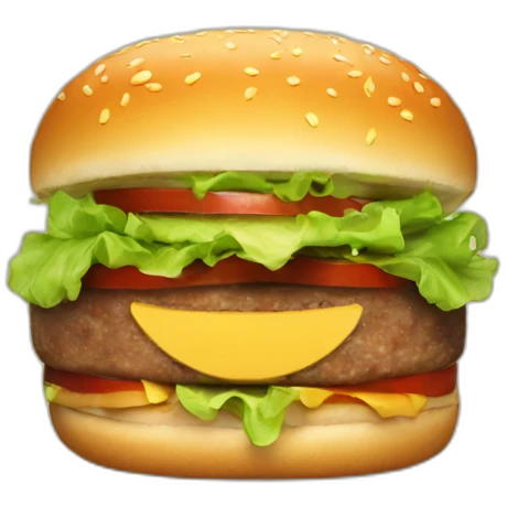 Burger smiling emoji