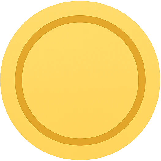 A coin emoji
