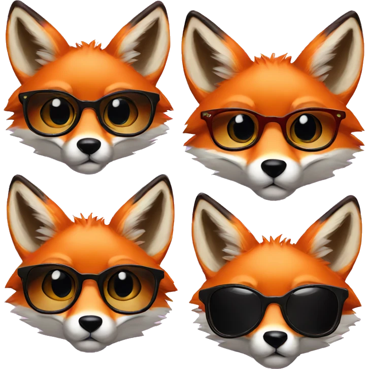 fox con lentes sexy emoji