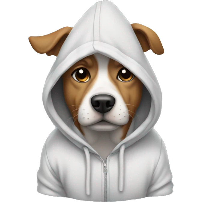 dog wearing hoodie  emoji
