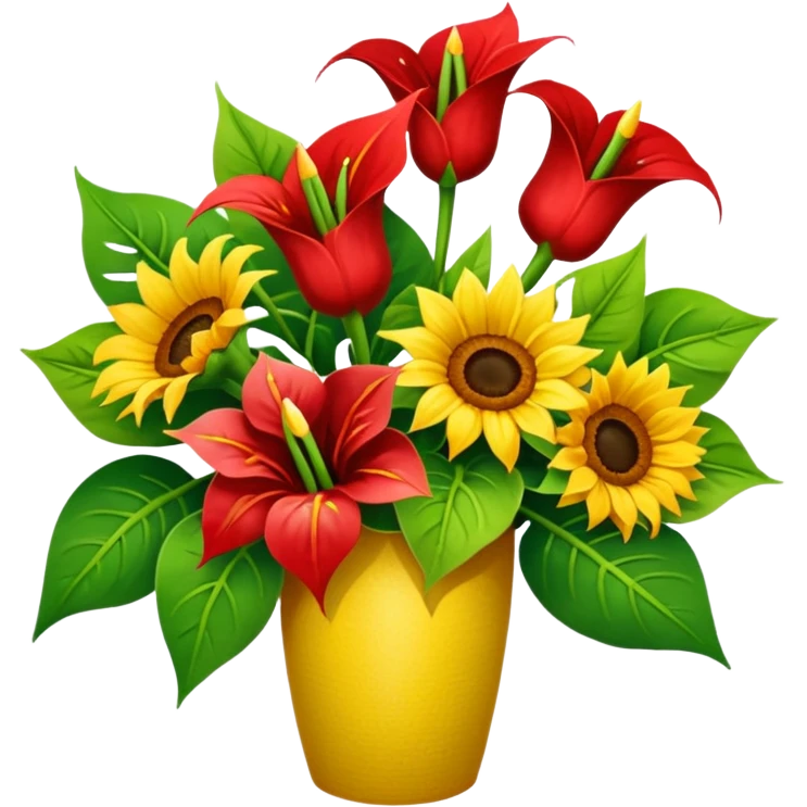 orchidee - sonnenblume - anthurienstrauss - ohne wase emoji