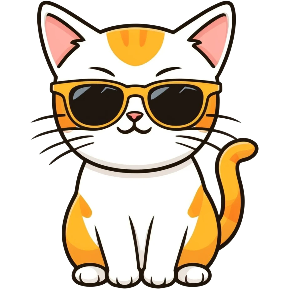 Cat with sunglasses emoji