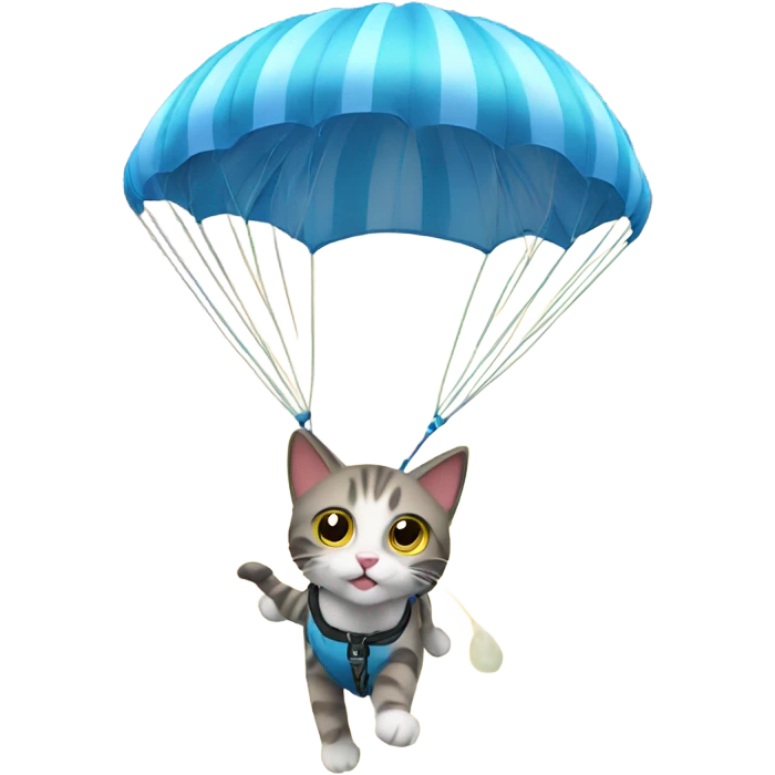 Cat parasailing  emoji