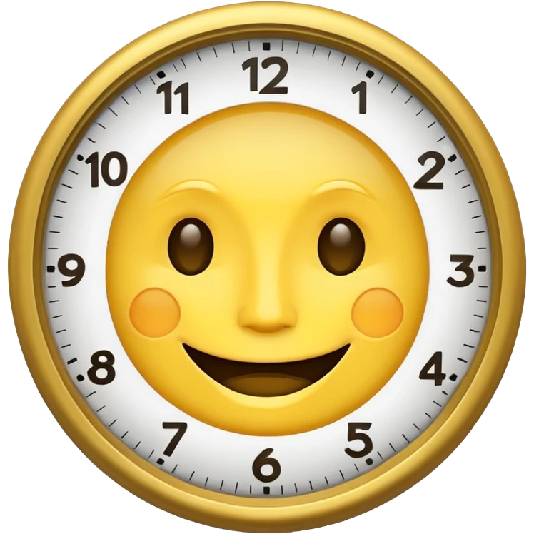 clock it yellow face emoji  emoji