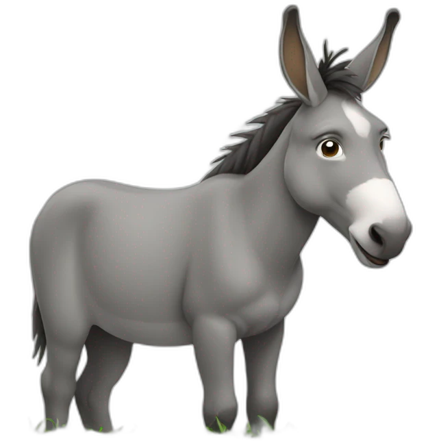 donkey eating grass emoji