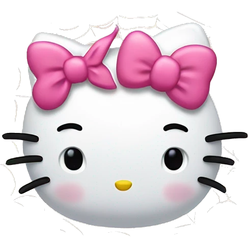 Hello Kitty with spiderweb emoji