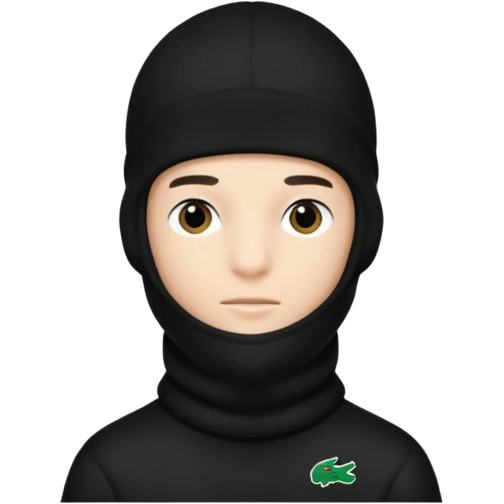  boy lacoste balaclava black lacoste emoji