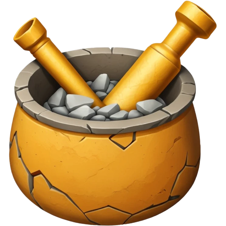 a mortar without pestle emoji