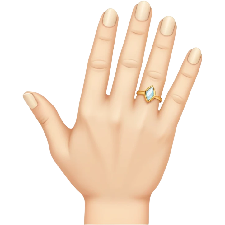 A hand with the ring finger down emoji