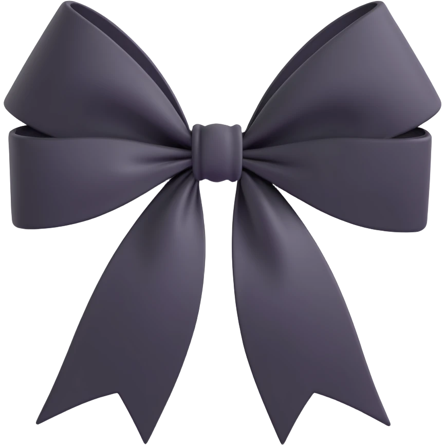 Black gothic bow effect emoji