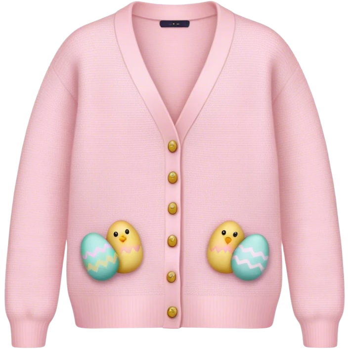 Pastel pink knit Easter cardigan  emoji