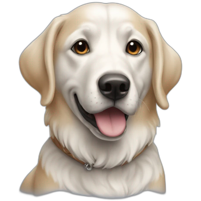 Chien sur dauphin emoji