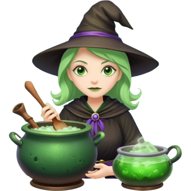 green witch cooking potion emoji