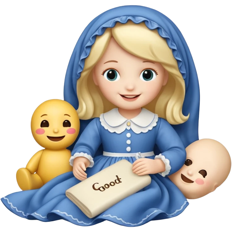 Doll saying goodnight emoji