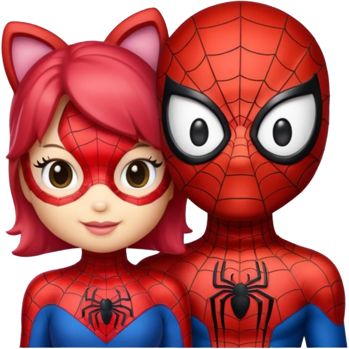 Hello kitty and Spiderman Cute emoji