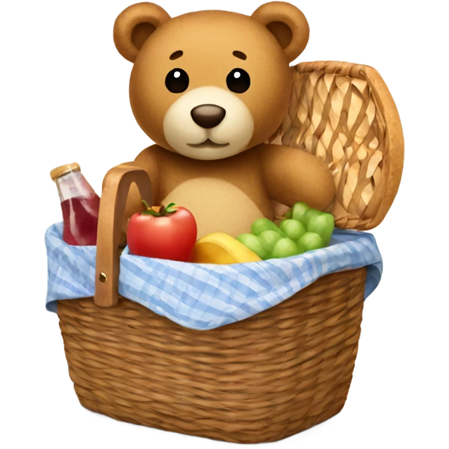 Teddy bear picnic basket  emoji