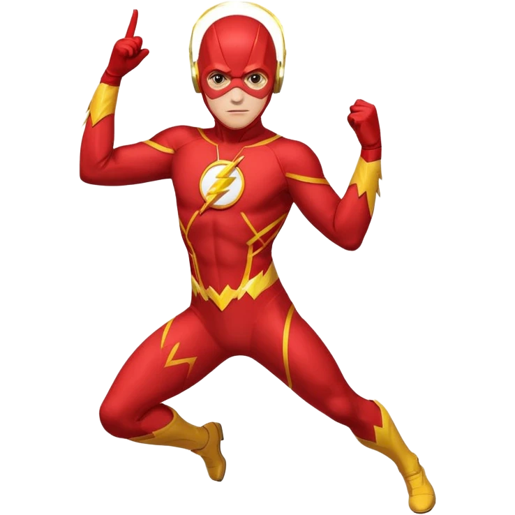 The Flash superhero striking a heroic pose emoji