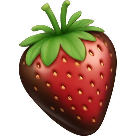 Strawberry in chocolate  emoji