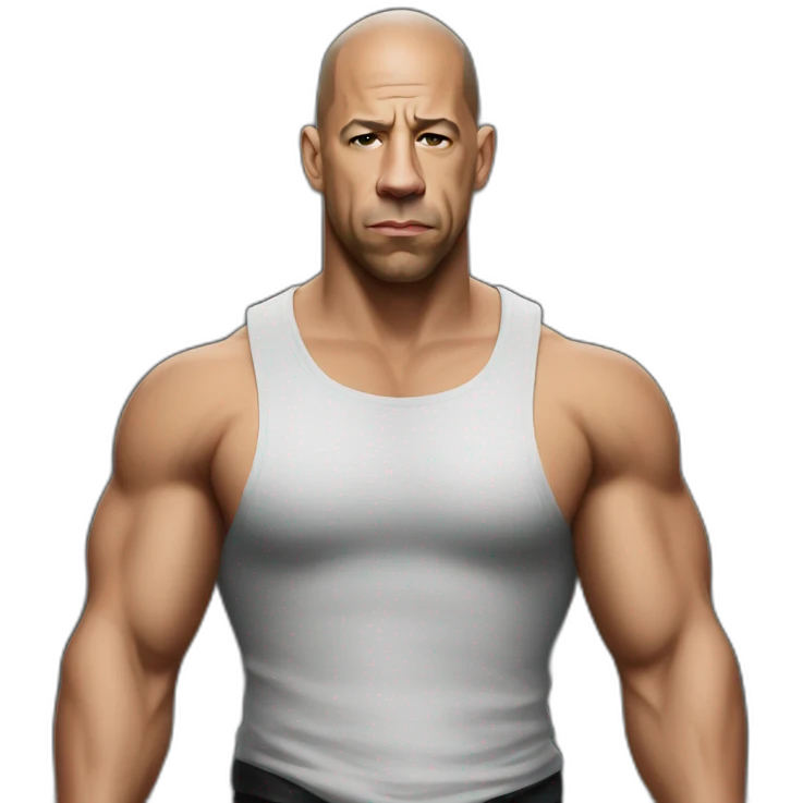 actor vin diesel serious real half body emoji