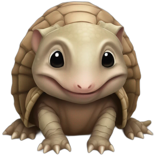 cute armadillo similar to baby yoda emoji