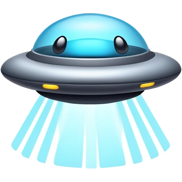 simple and minimal ufo, and looks a bit fat and cute emoji