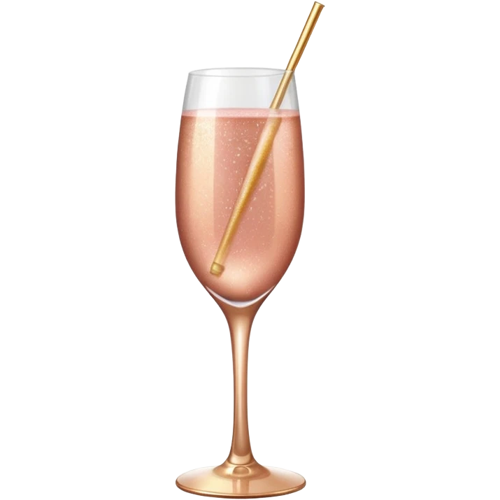 Glittery rose gold mocktail emoji
