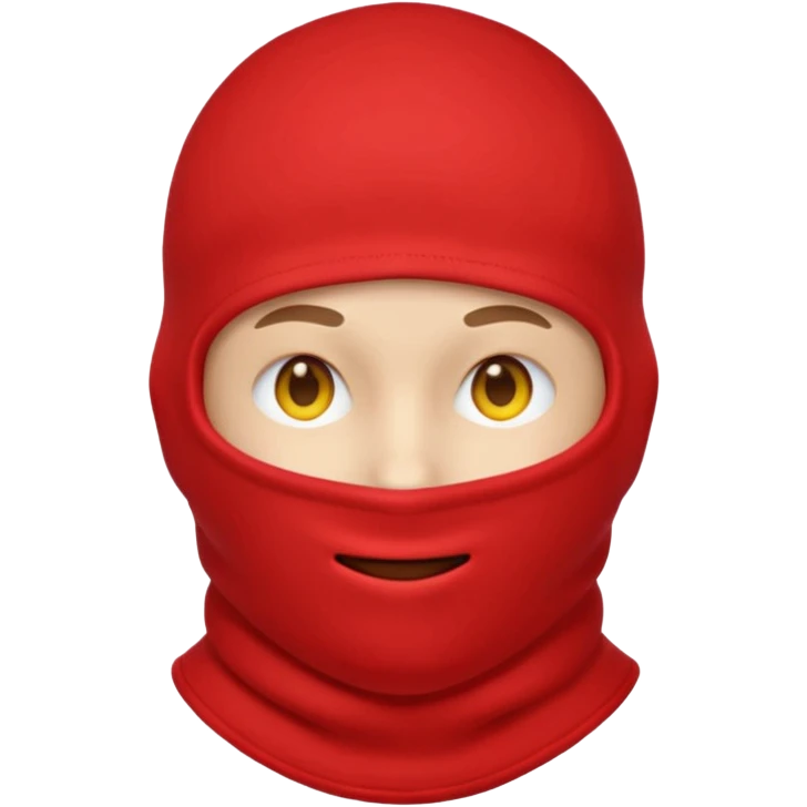 emoji face wearing a red balaclava, no text emoji