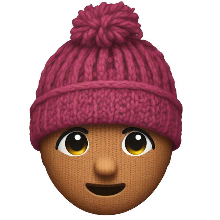 Knitted wool beanie emoji