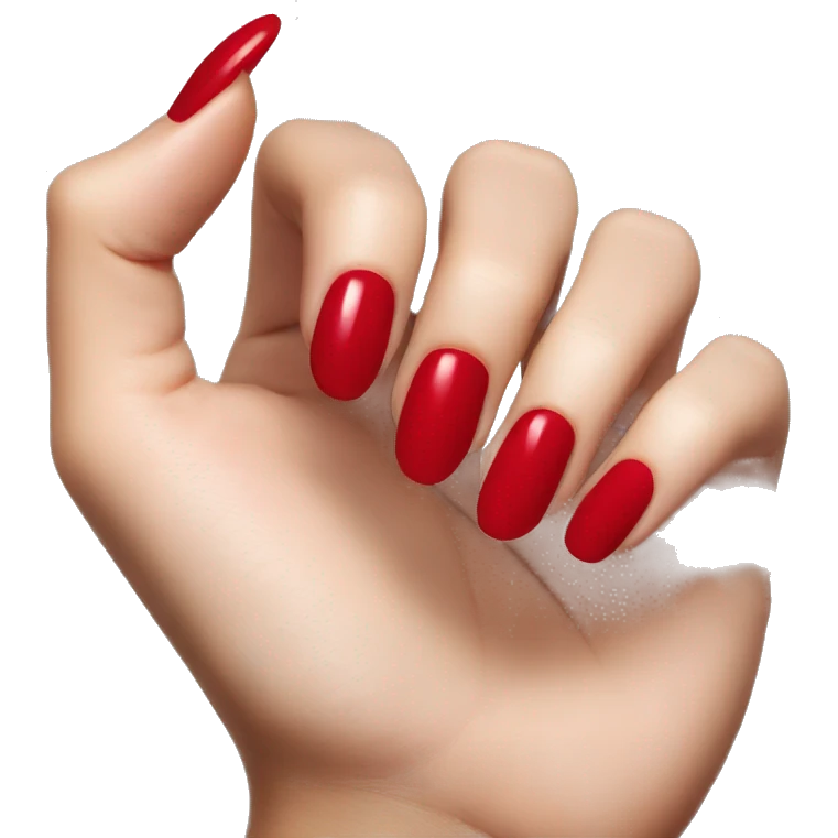 Cherry red nails  emoji