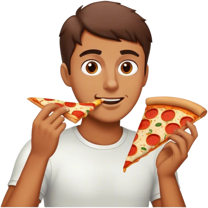 Cool guy eating pizza emoji