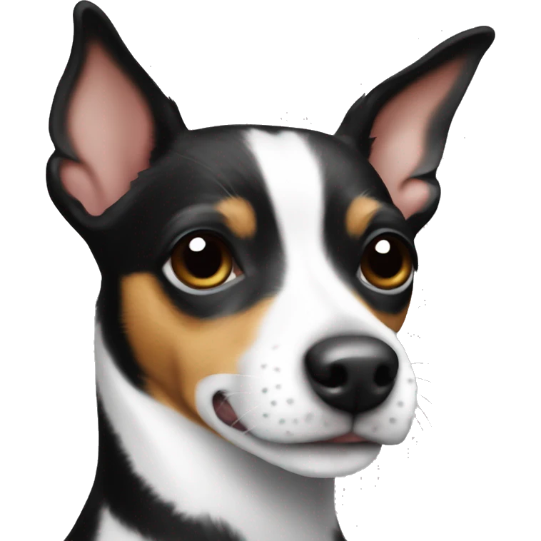 Rat terrier black and white emoji