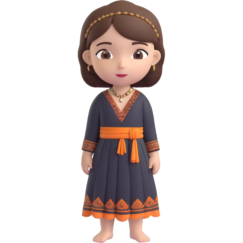 girl with bob cut brown hair, white skin, wearing a black Indian dress, emoji style emoji