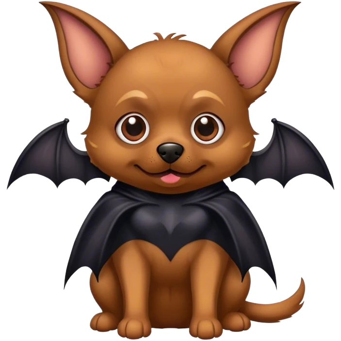 Dog dressed as a bat emoji